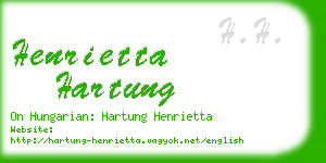 henrietta hartung business card